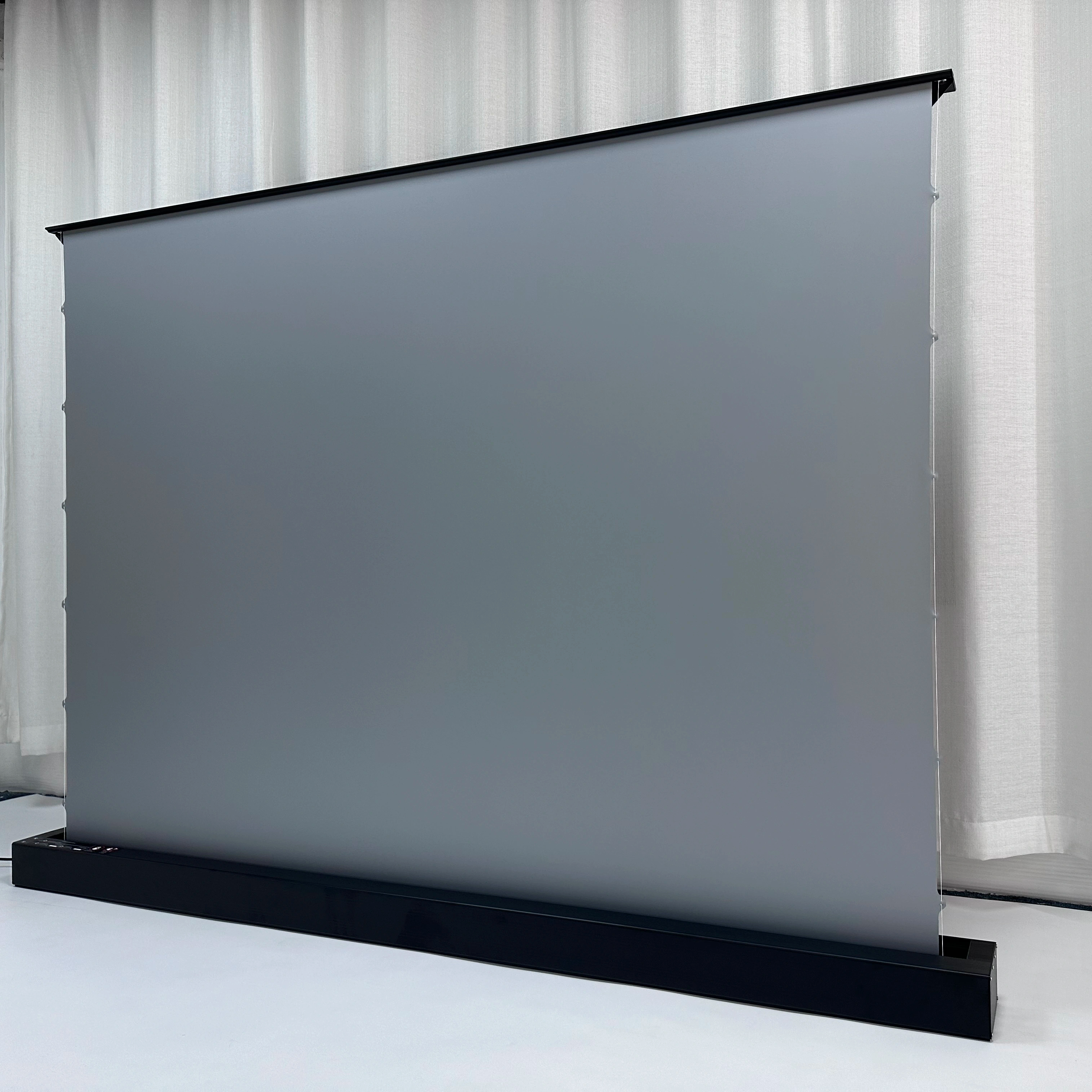Home Cinema Projector Screen - 84-Inch 4K 16:9 Silver Motorized Tab-Tension