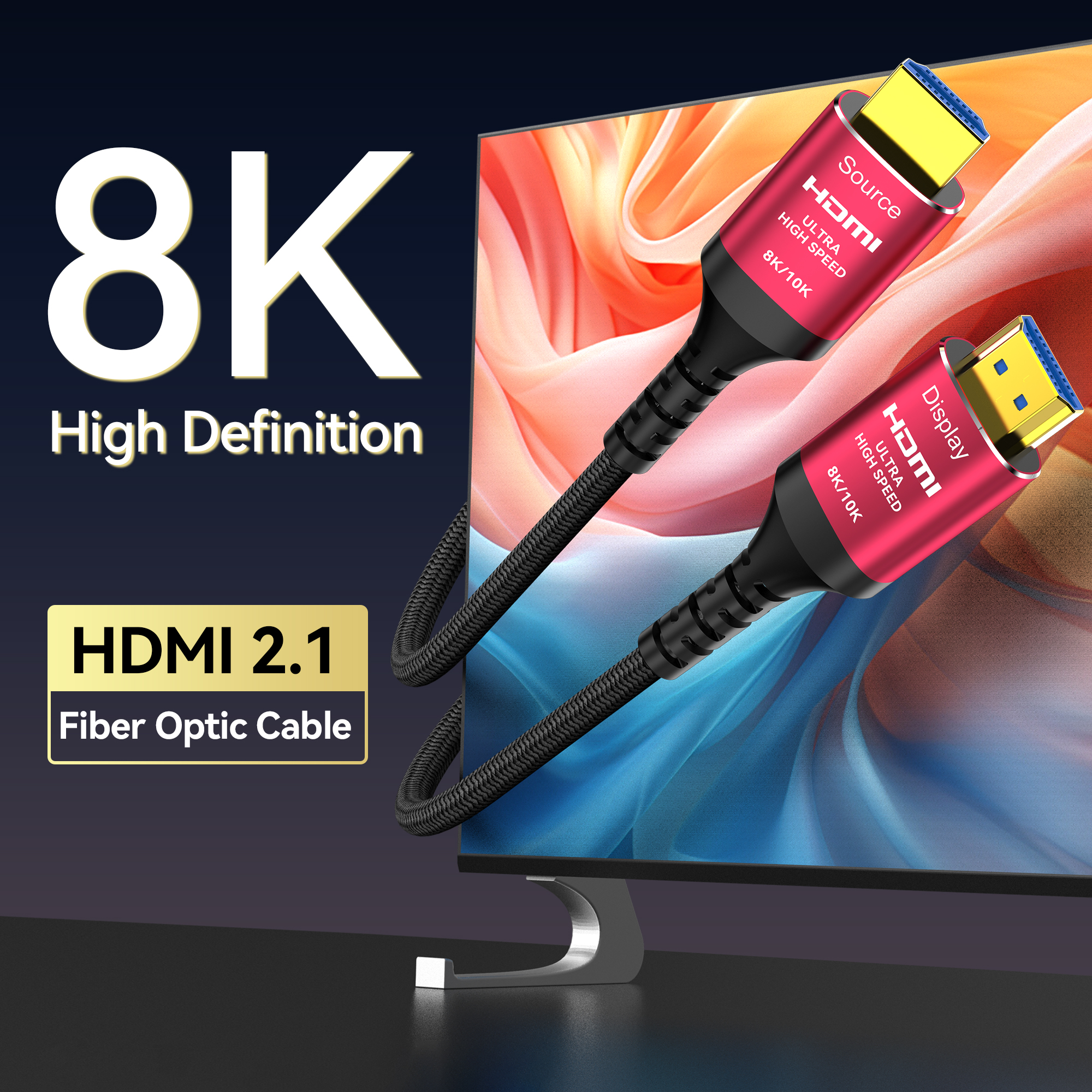 Hdmi Arc Cable - 8K HDMI 2.1 Fiber Optic Cable