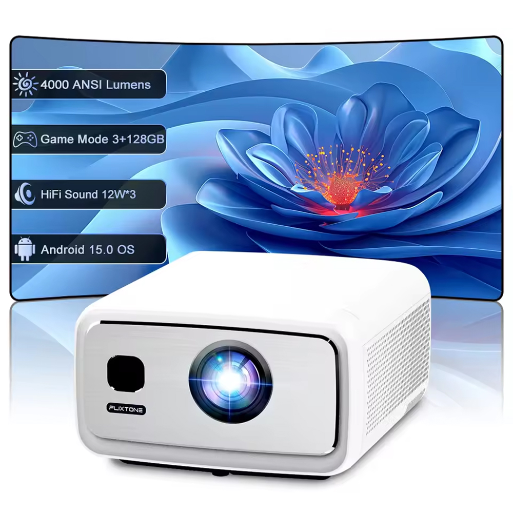 Home Cinema Projector Screen - 4000 ANSI Lumens D10S Projector 4K