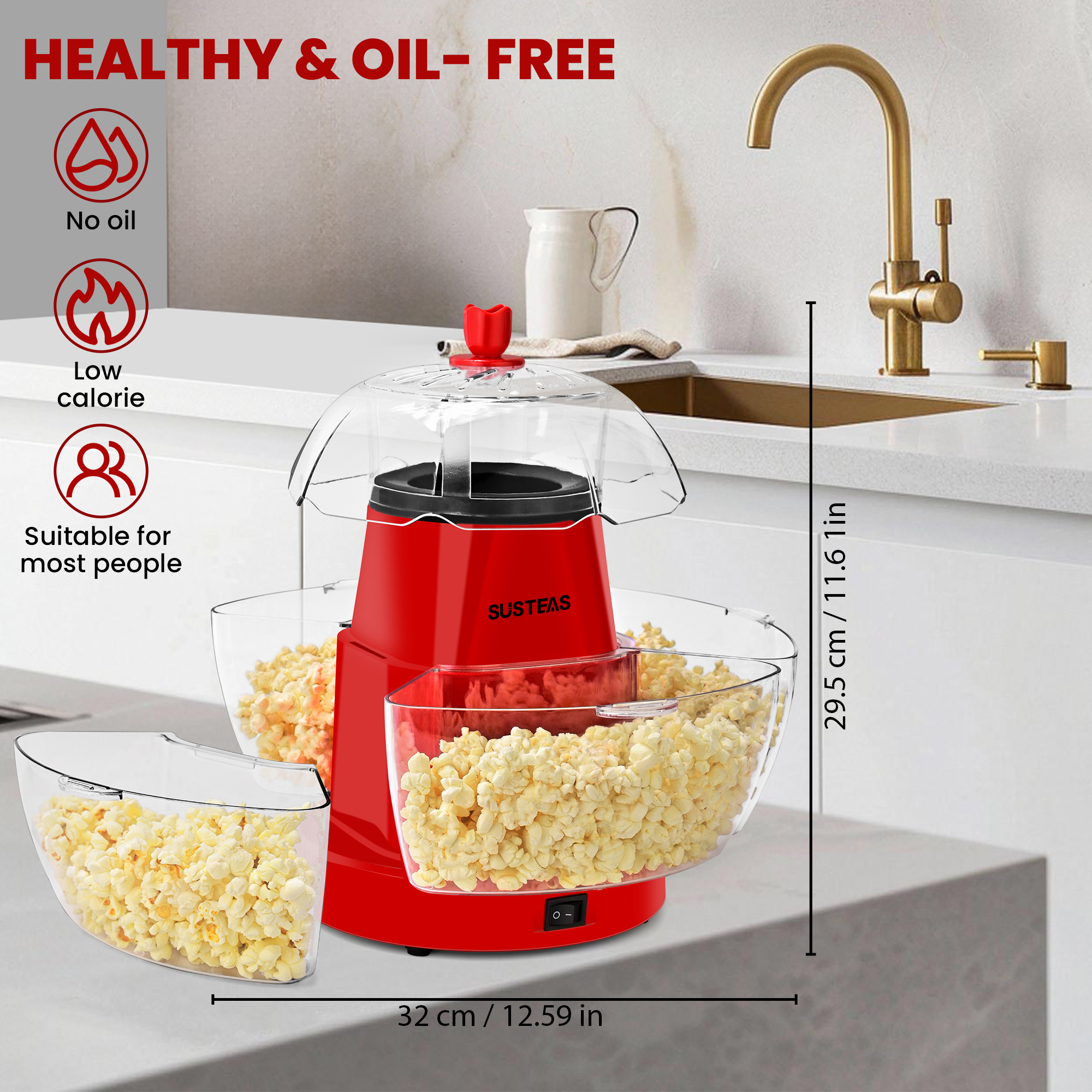 1200W Electric Hot Air Popcorn - Popcorn Machine Home avis et prix