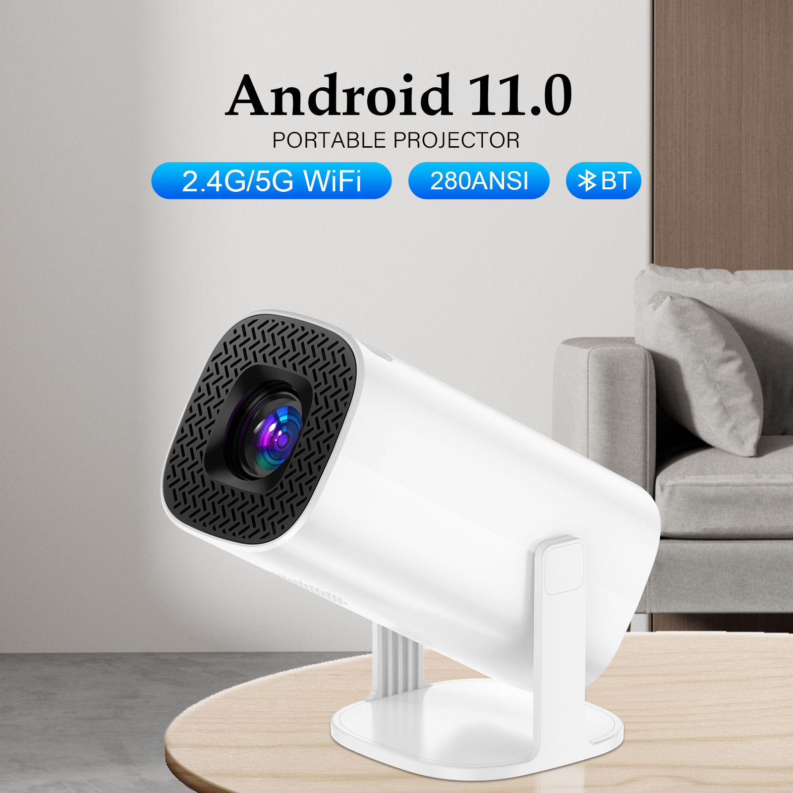 Projector Android 11 4K Dual W - Home Cinema Quad avis et prix