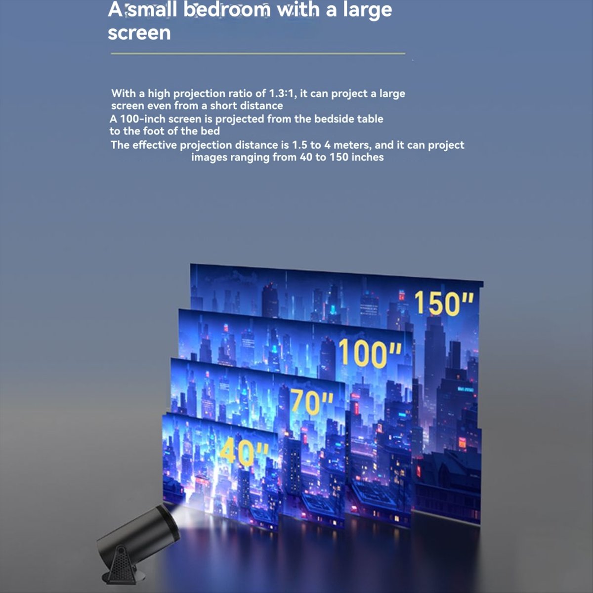 NEW 1080P Projector for Androi - Home Cinema Quad avis et prix