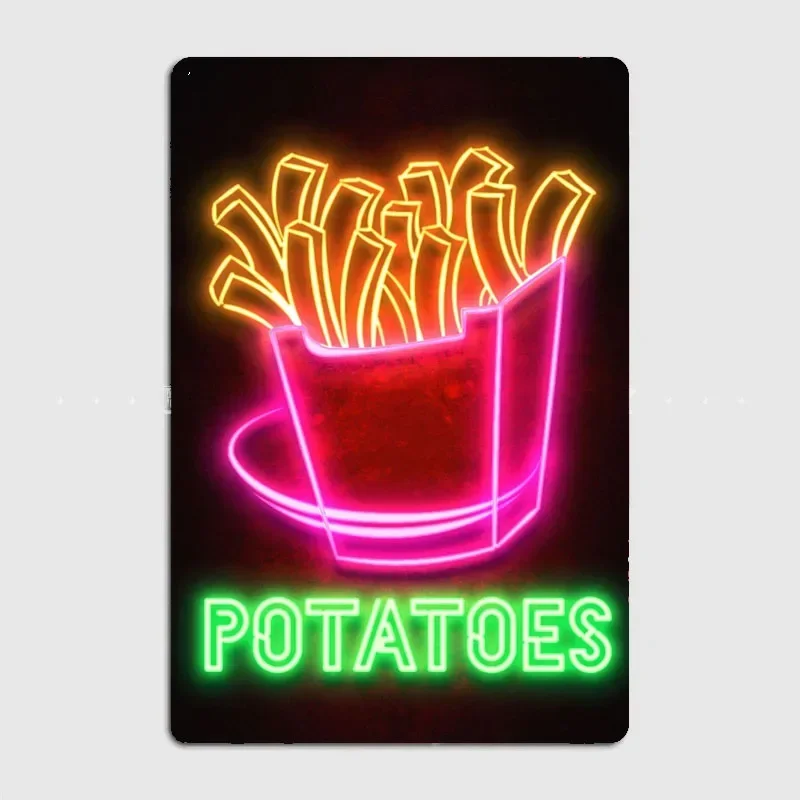 Potatoes Food Neon Sign Retro  - Home Cinema Food avis et prix