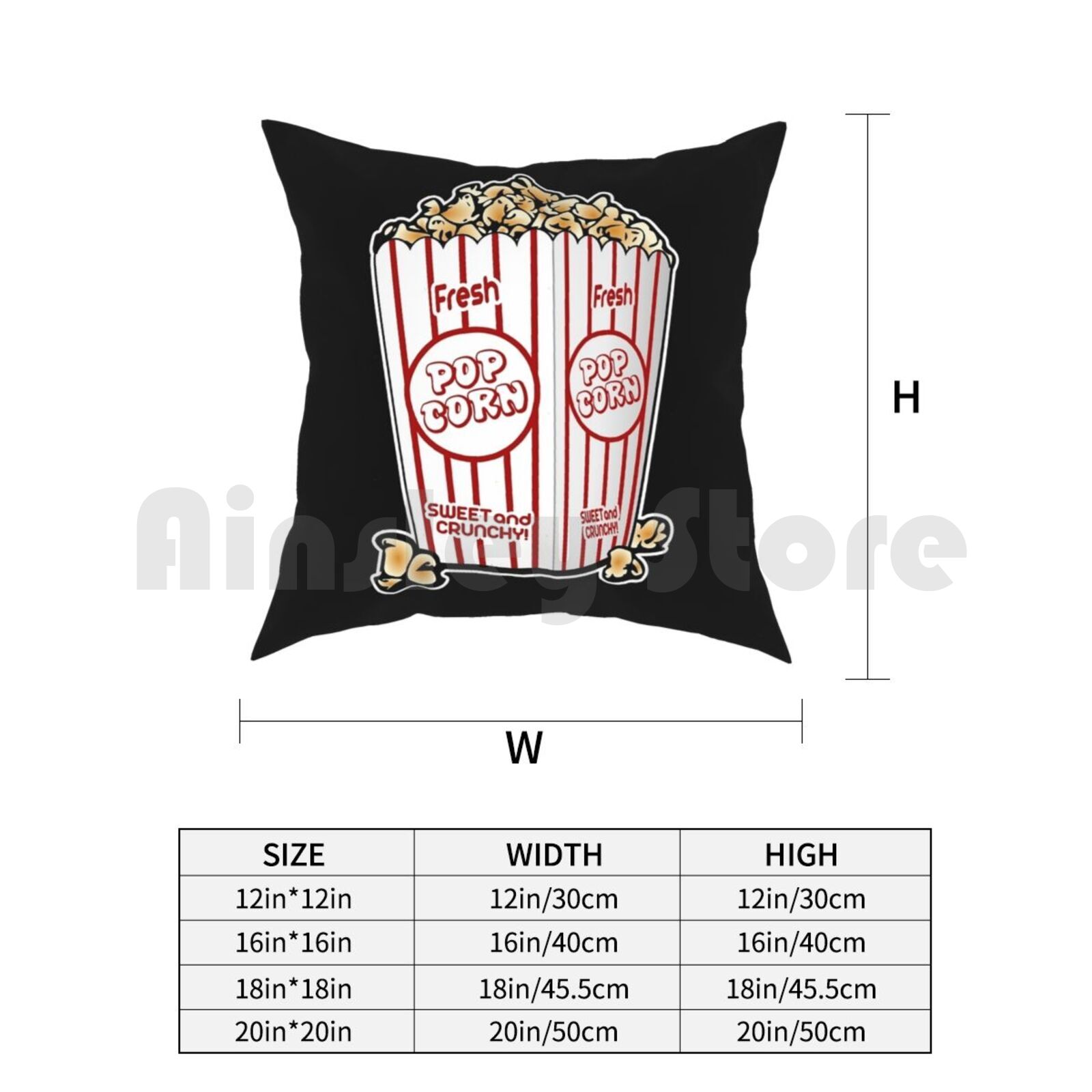 Cinema Popcorn Pack Pillow Cas - Home Cinema Food avis et prix