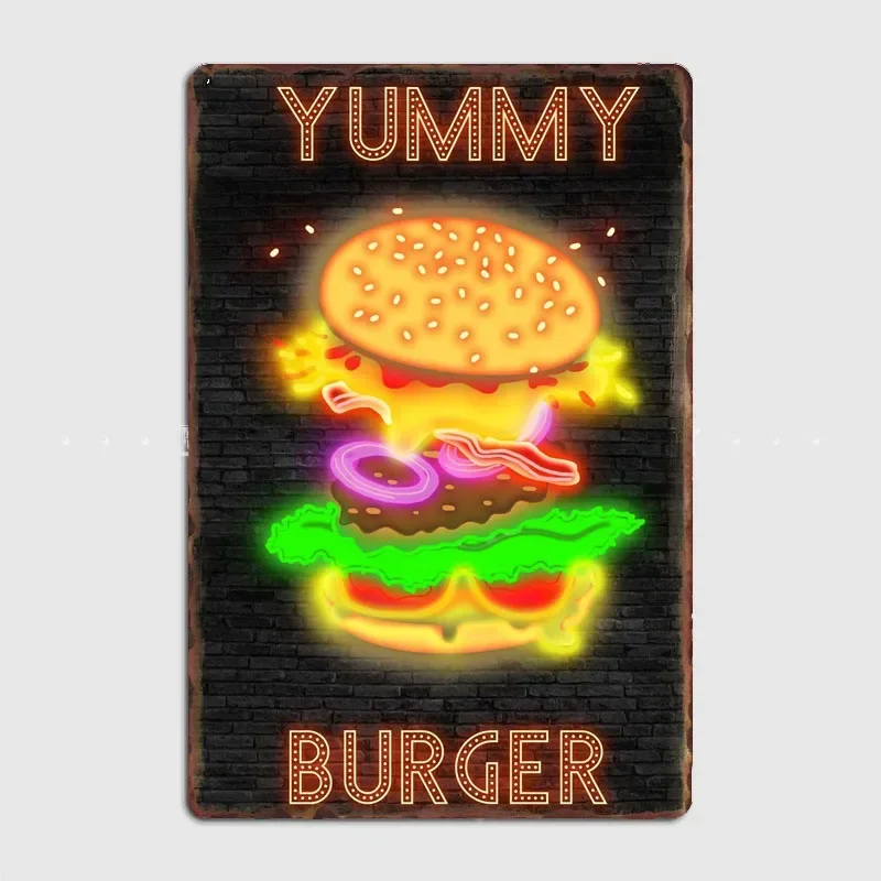BURGER Food Neon Sign Metal Si - Home Cinema Food avis et prix