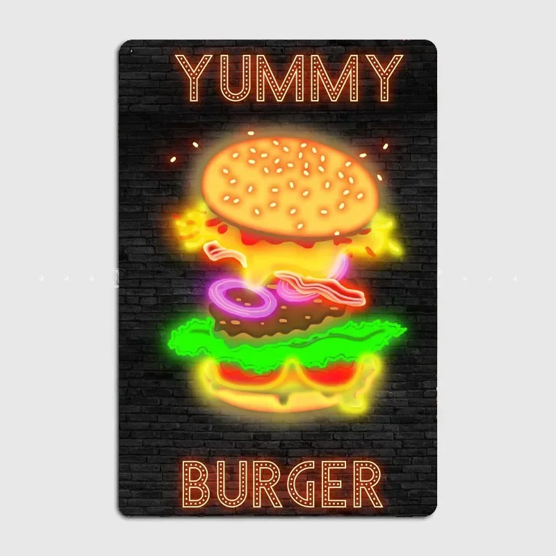 BURGER Food Neon Sign Metal Si - Home Cinema Food avis et prix