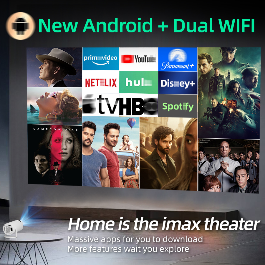 4K home theater projector, bui - Home Cinema Projector Screen avis et prix