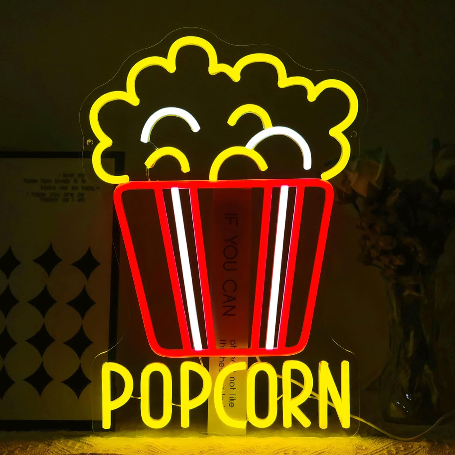 Popcorn Neon Sign Dimmable Foo - Home Cinema Food avis et prix