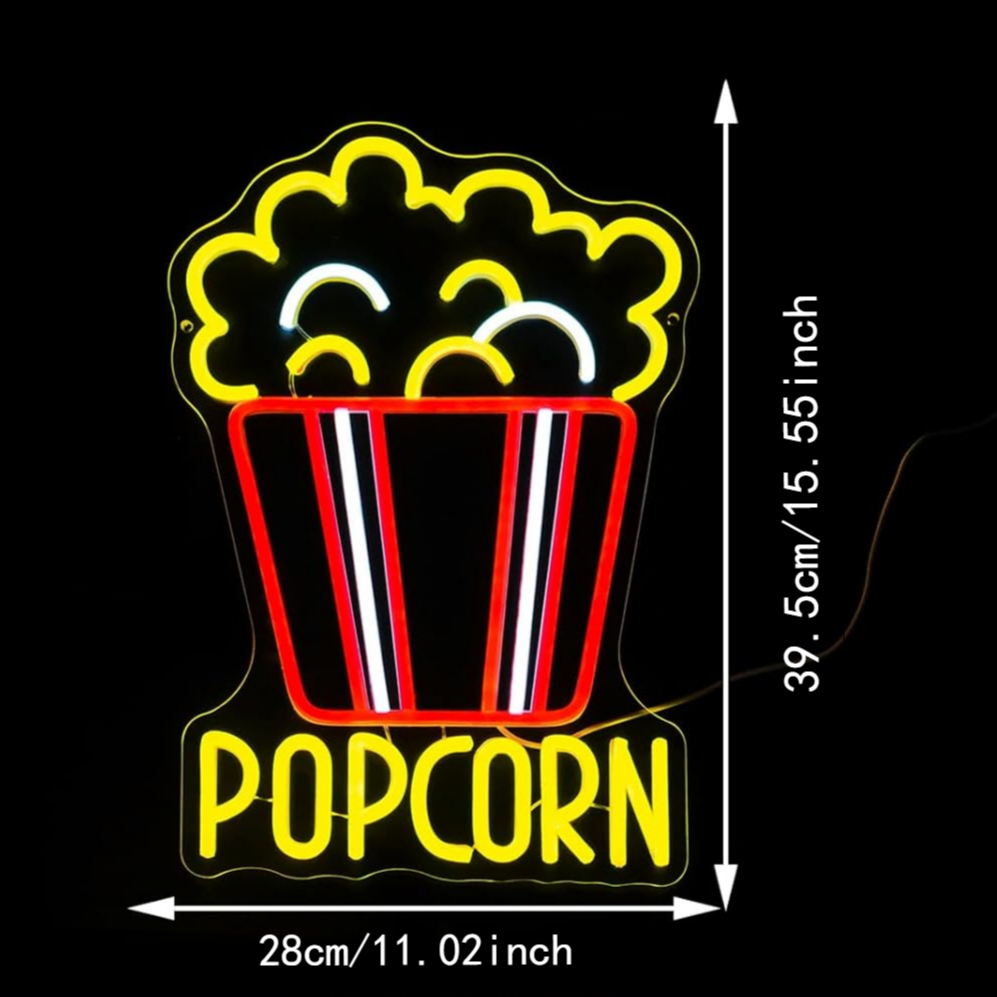 Popcorn Neon Sign Dimmable Foo - Home Cinema Food avis et prix