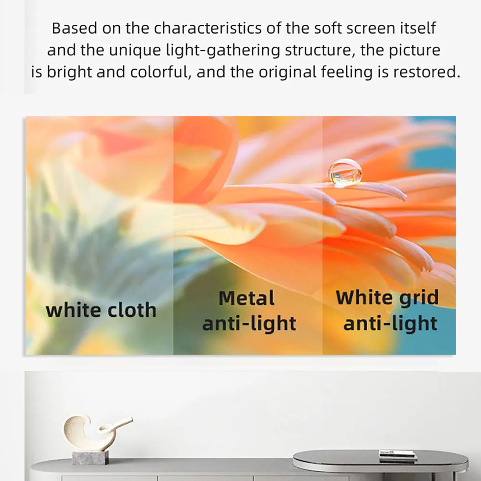 60 72 100 120 133 Inch Portabl - Home Cinema Projector Screen avis et prix