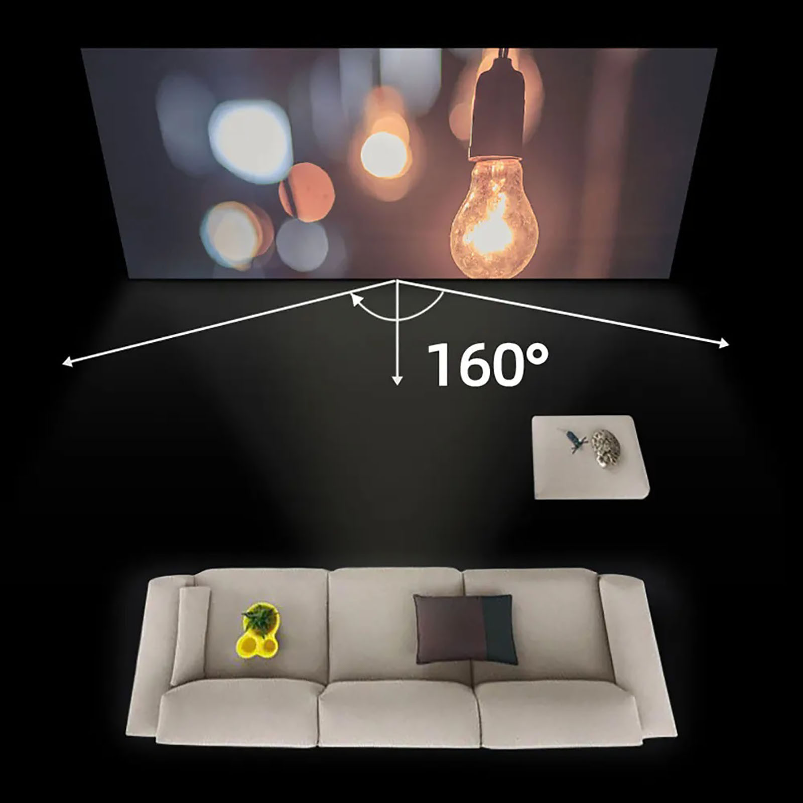 60 72 100 120 133 Inch Portabl - Home Cinema Projector Screen avis et prix