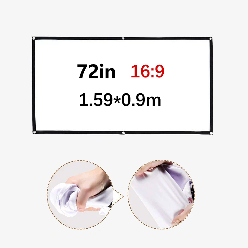 Portable Projector Screen 60/7 - Home Cinema Projector Screen avis et prix