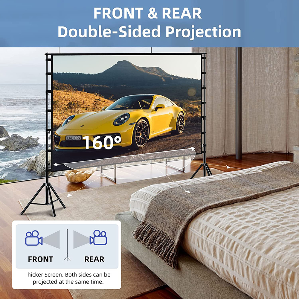 VEIDADZ Projector Screen With  - Home Cinema Projector Screen avis et prix