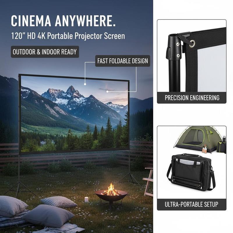 Projector Screen with Stand, 1 - Home Cinema Projector Screen avis et prix