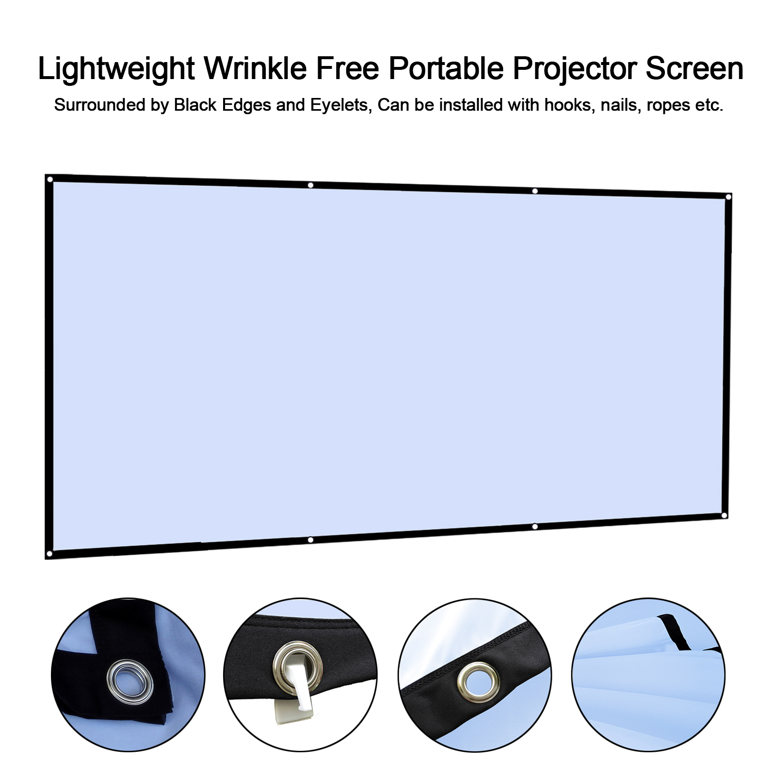 60 72 100 120 150 Inch 16:9 Po - Home Cinema Projector Screen avis et prix