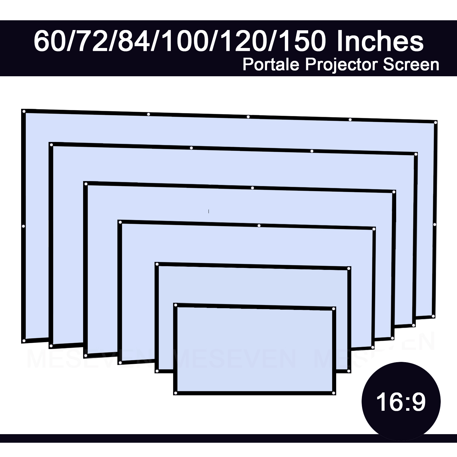 60 72 100 120 150 Inch 16:9 Po - Home Cinema Projector Screen avis et prix